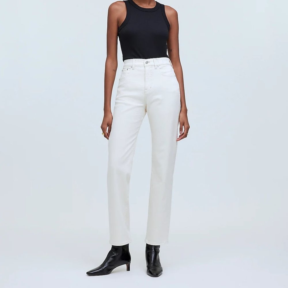 Madewell The Petite Curvy '90s Straight Jeans in Vintage Canvas Size 28P